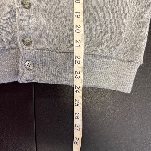 VTG Jantzen Men’s Gray Button-Up Cardigan Sweater SZ Medium Grandpacore Preppy - Picture 7 of 8